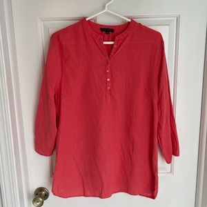 Anne Carson linen top, salmon color, size medium